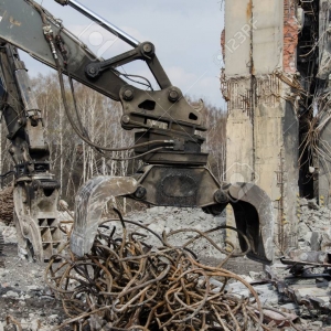 Recycling of scrap metal from demolished building